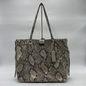 AIMEE KESTENBERG Leather Snakeskin Animal Print Shoulder Bag